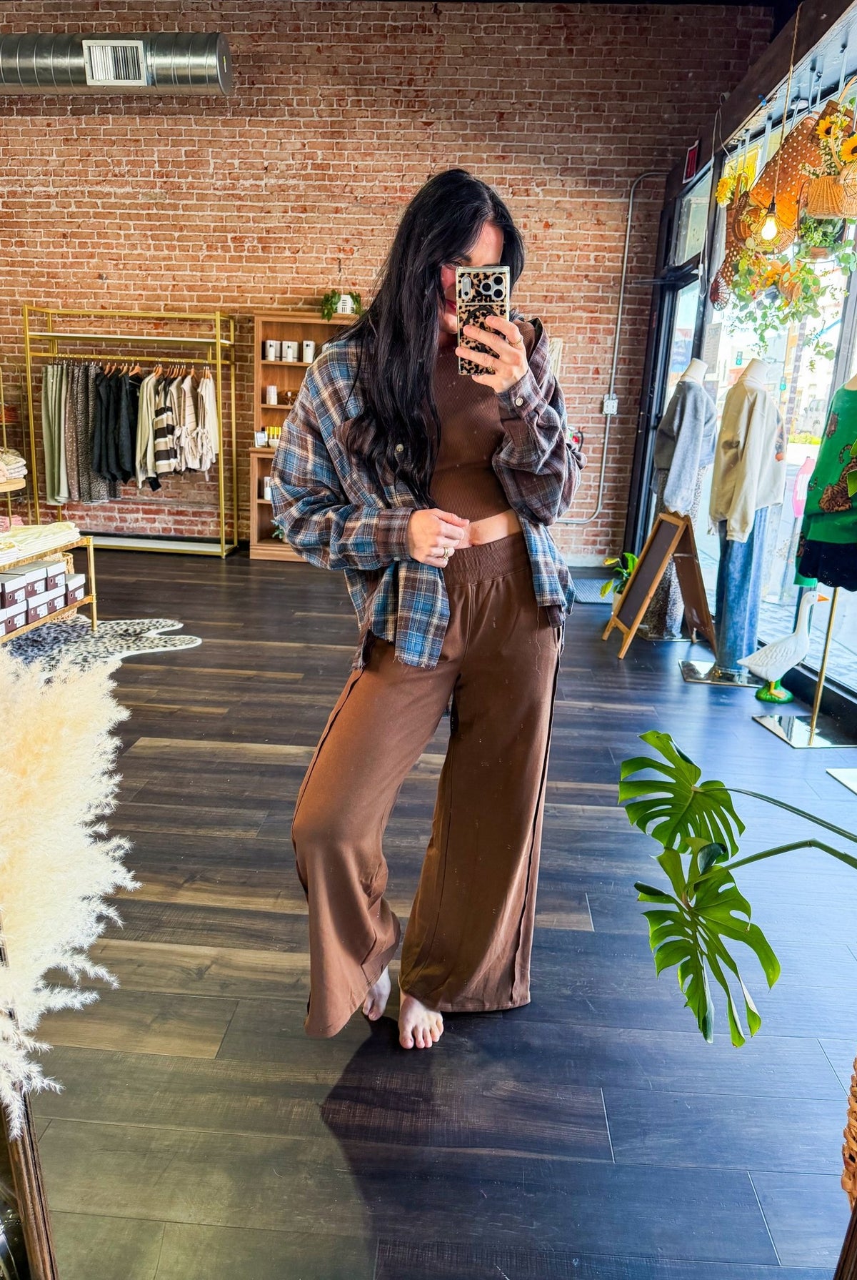 The "Cloud-Comfort" High-Waisted Wide Leg Knit Lounge Pants - Southern Chic Tees & Boutique