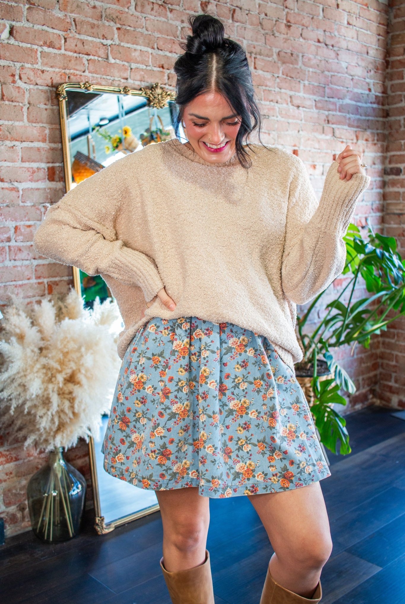 The "Cool & Cozy" Camel Marled Chunky Knit Sweater - Southern Chic Tees & Boutique
