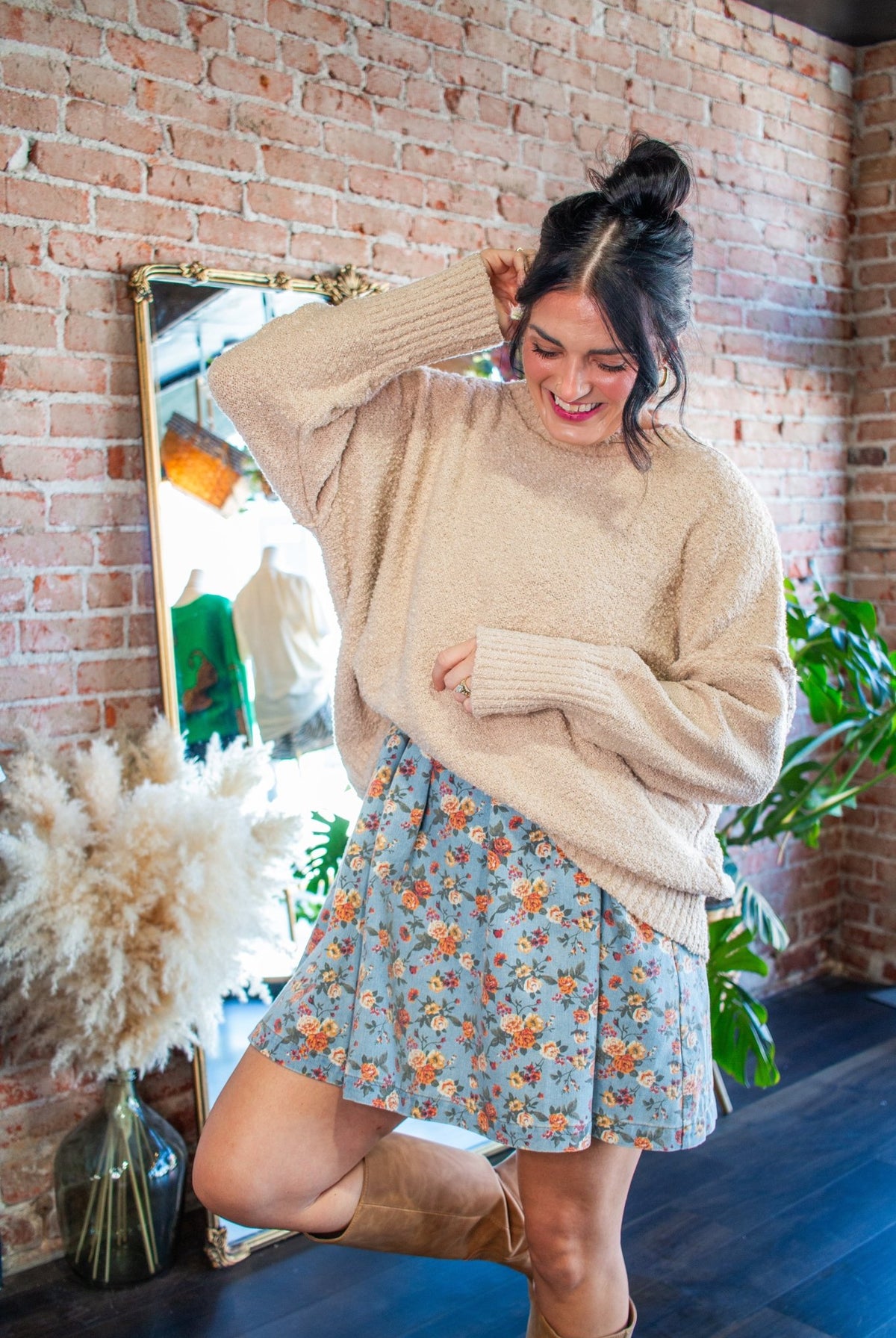 The "Cool & Cozy" Camel Marled Chunky Knit Sweater - Southern Chic Tees & Boutique