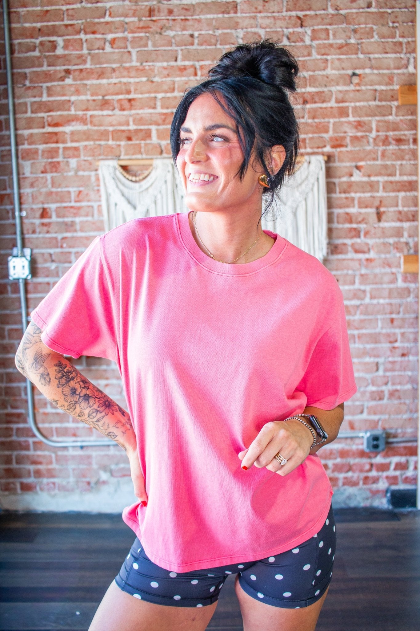 The "Instant Vintage" Mineral Wash Crew | Taffy Pink - Southern Chic Tees & Boutique