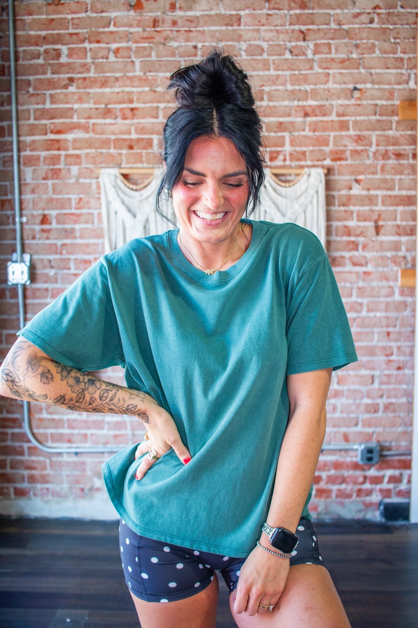 The "Instant Vintage" Mineral Wash Crew | Teal - Southern Chic Tees & Boutique