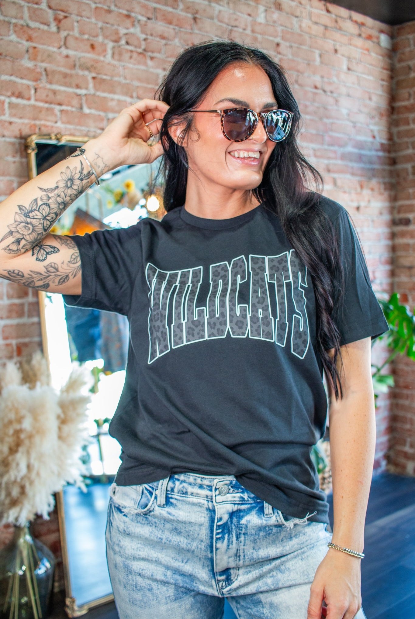 The Midnight Wildcat | Leopard Print Graphic Tee - Southern Chic Tees & Boutique