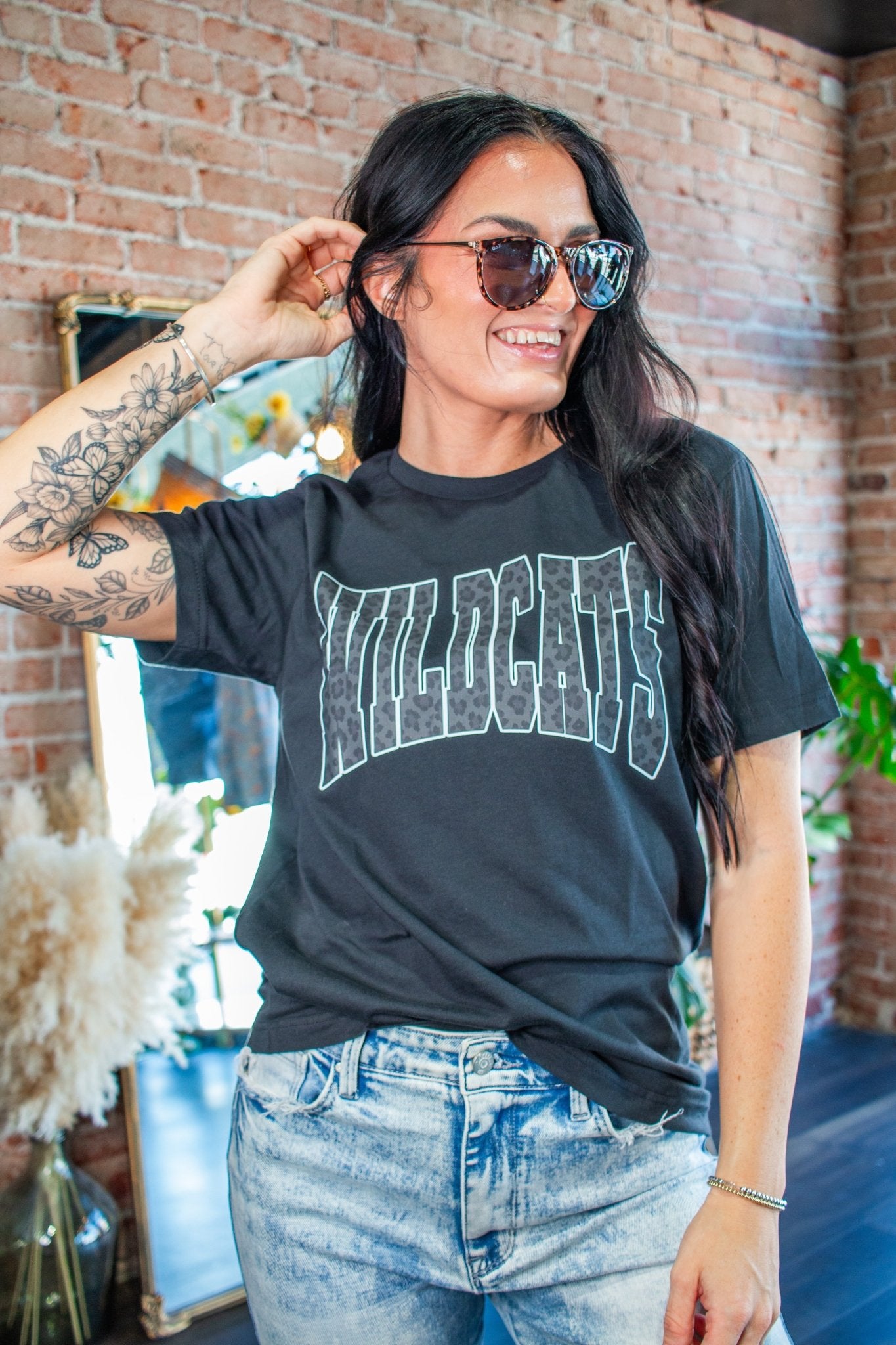The Midnight Wildcat | Leopard Print Graphic Tee - Southern Chic Tees & Boutique