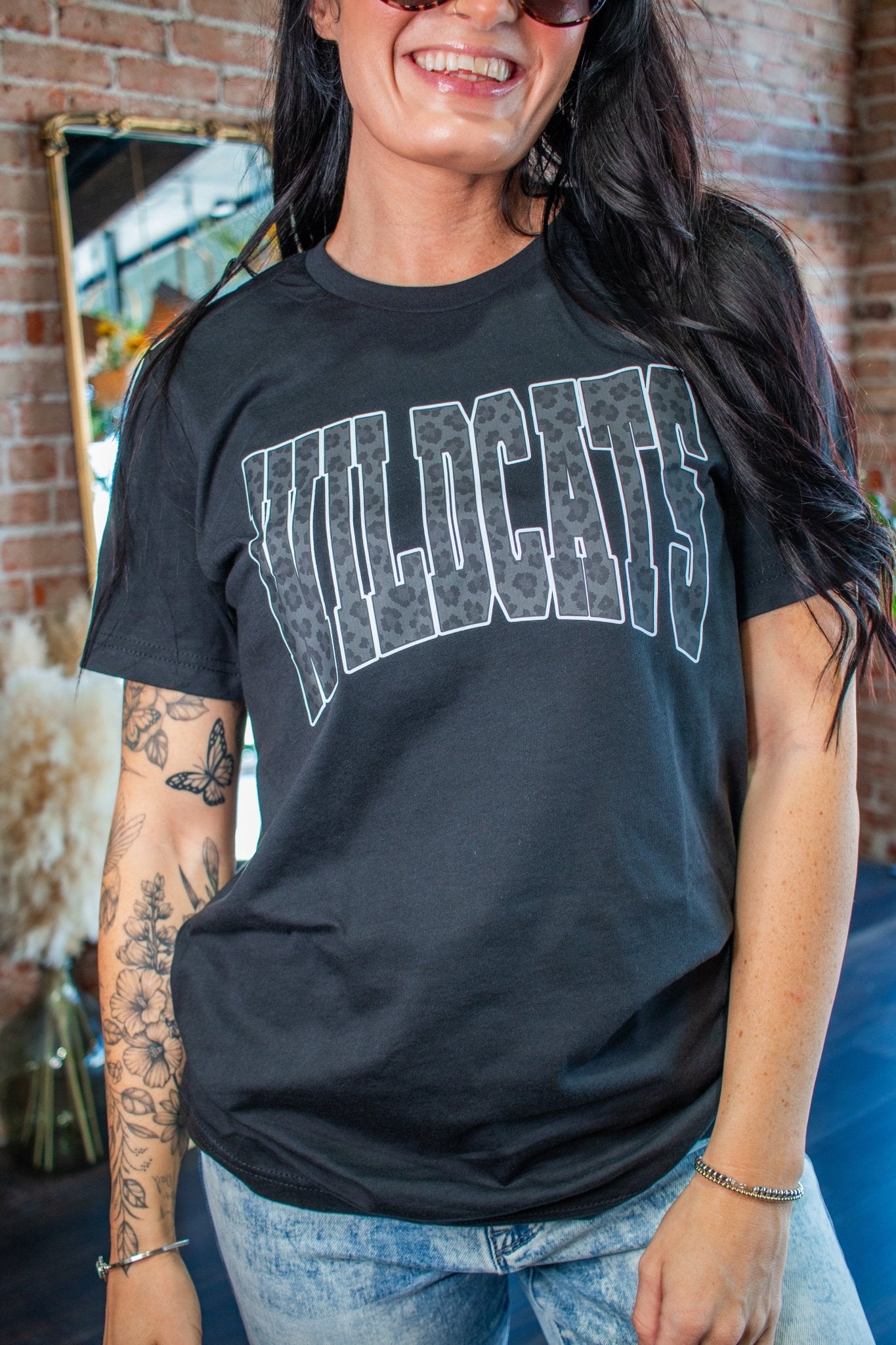 The Midnight Wildcat | Leopard Print Graphic Tee - Southern Chic Tees & Boutique