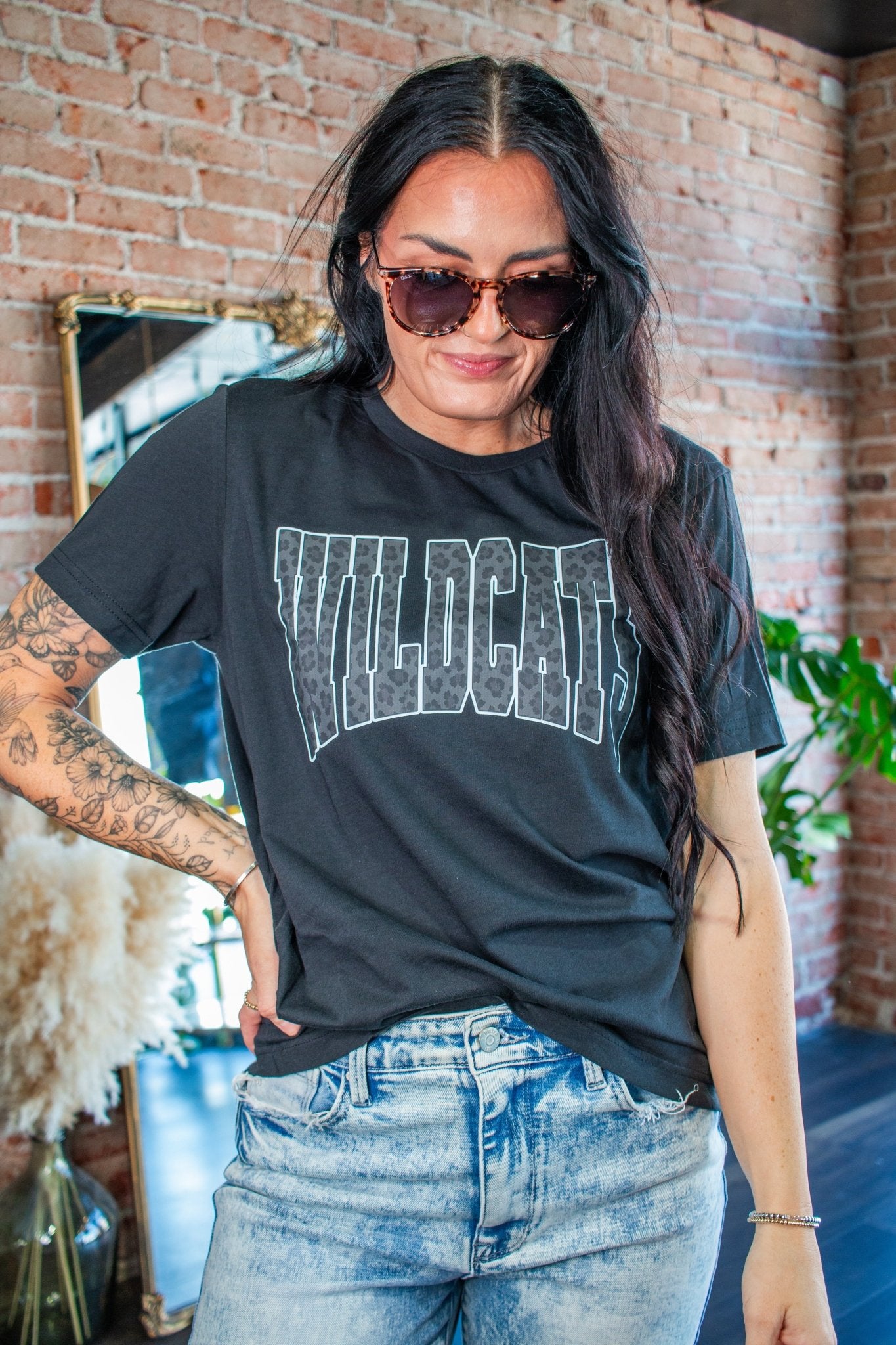 The Midnight Wildcat | Leopard Print Graphic Tee - Southern Chic Tees & Boutique