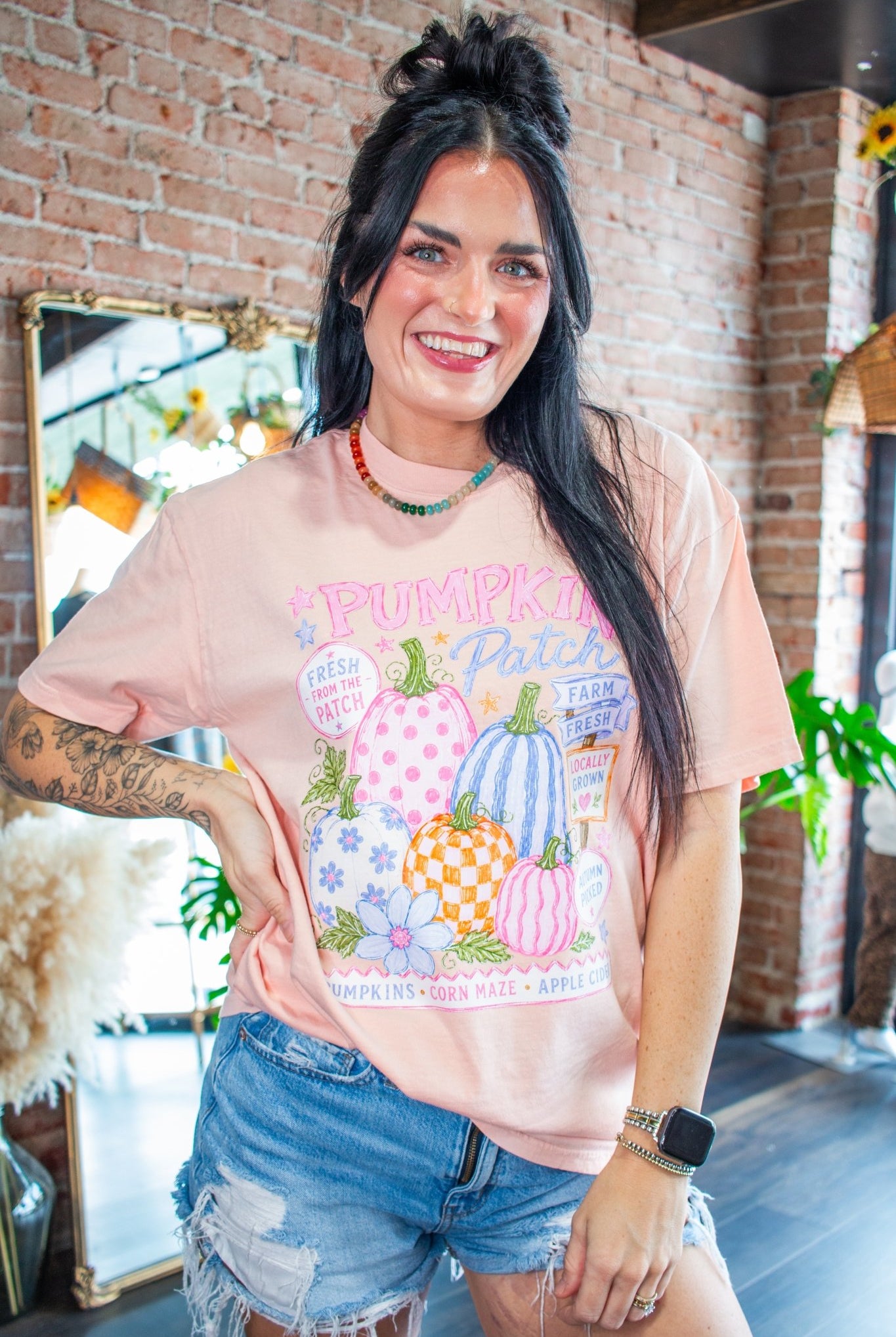 The "Pick of the Patch" Pastel Pumpkin Graphic Tee - Southern Chic Tees & Boutique