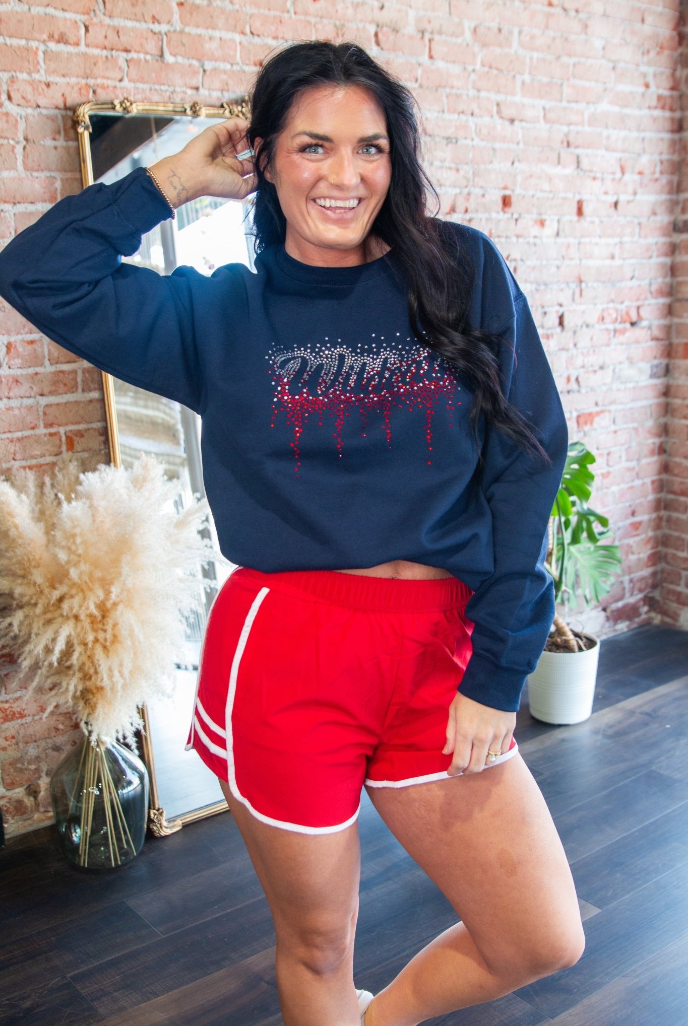Tiger Recycled Butter Soft Active Shorts | Red - Southern Chic Tees & Boutique