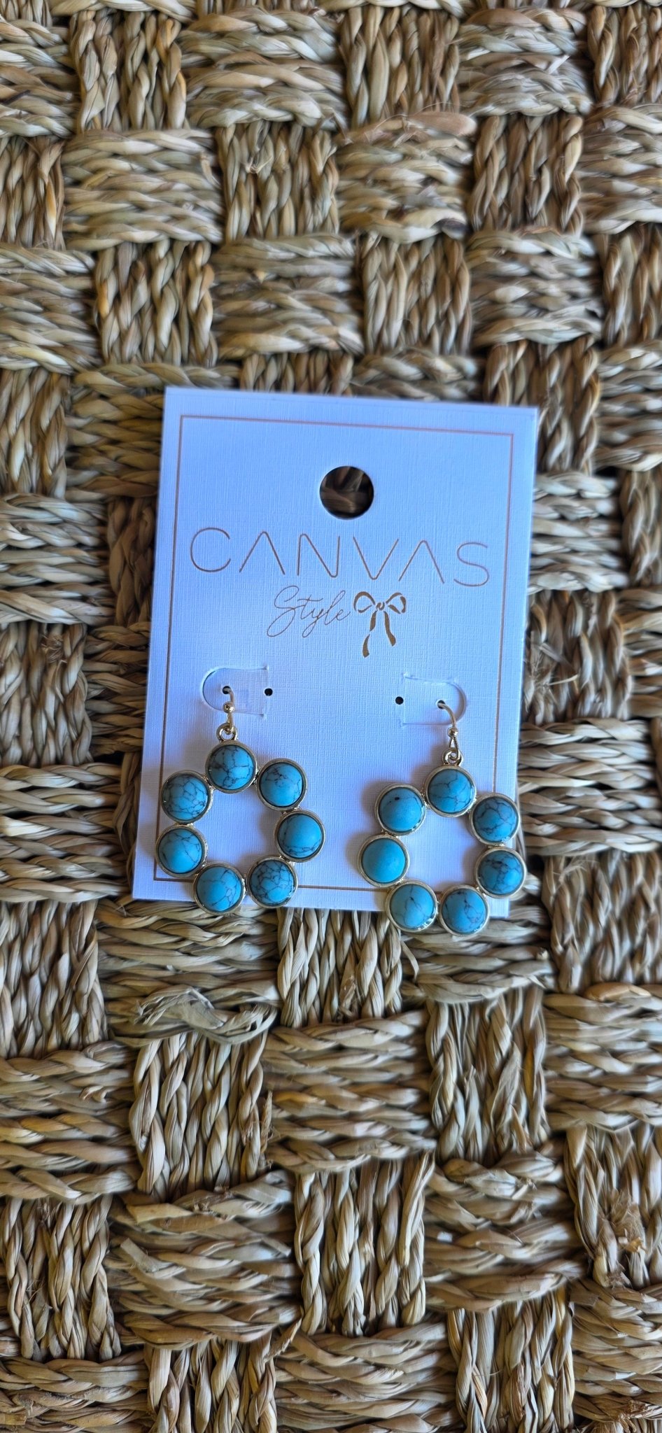 Turquoise Blossom Earrings - Southern Chic Tees & Boutique