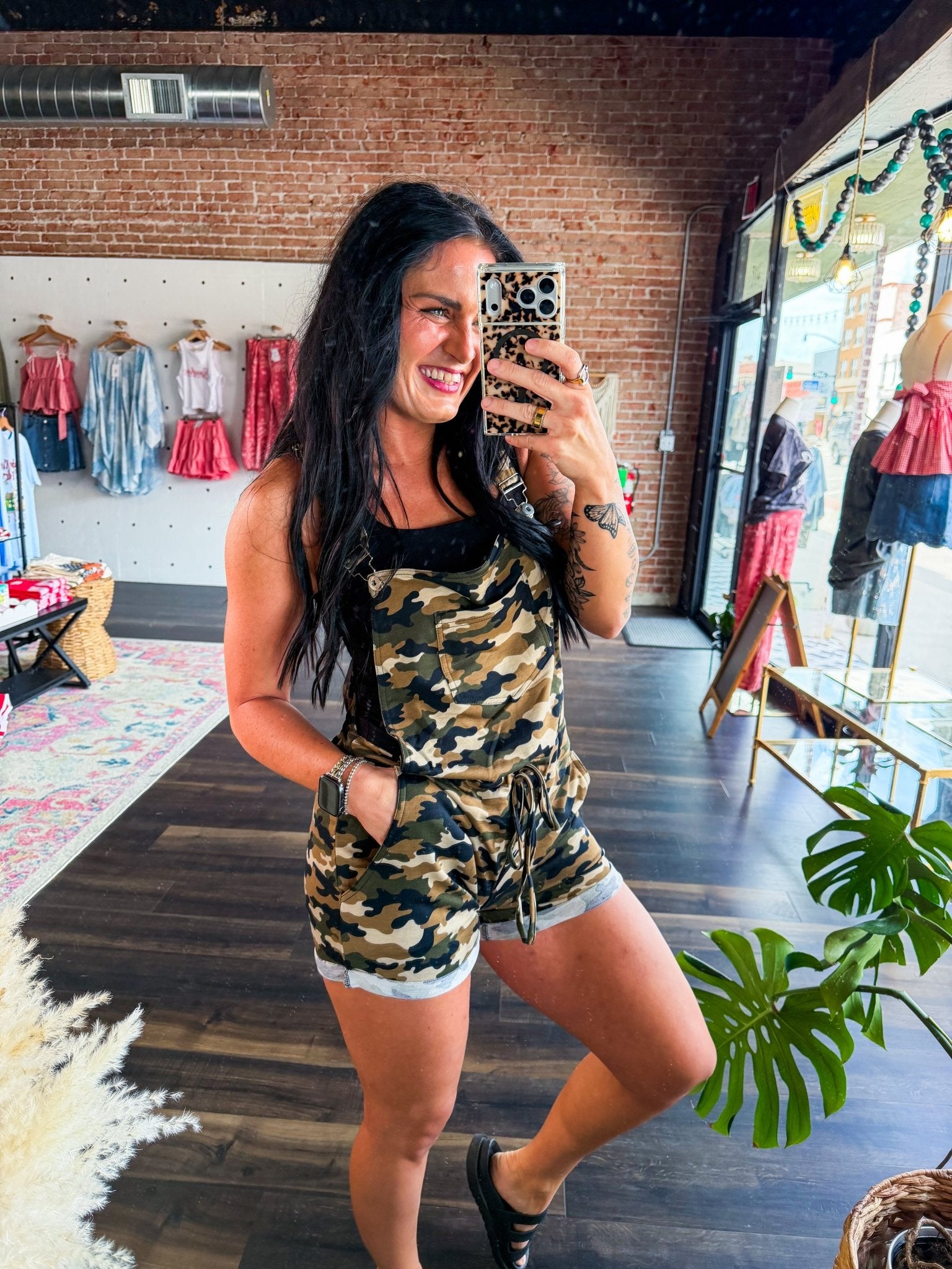 Urban Edge Camo Overall Shorts – Chic Utility Shortalls - Southern Chic Tees & Boutique