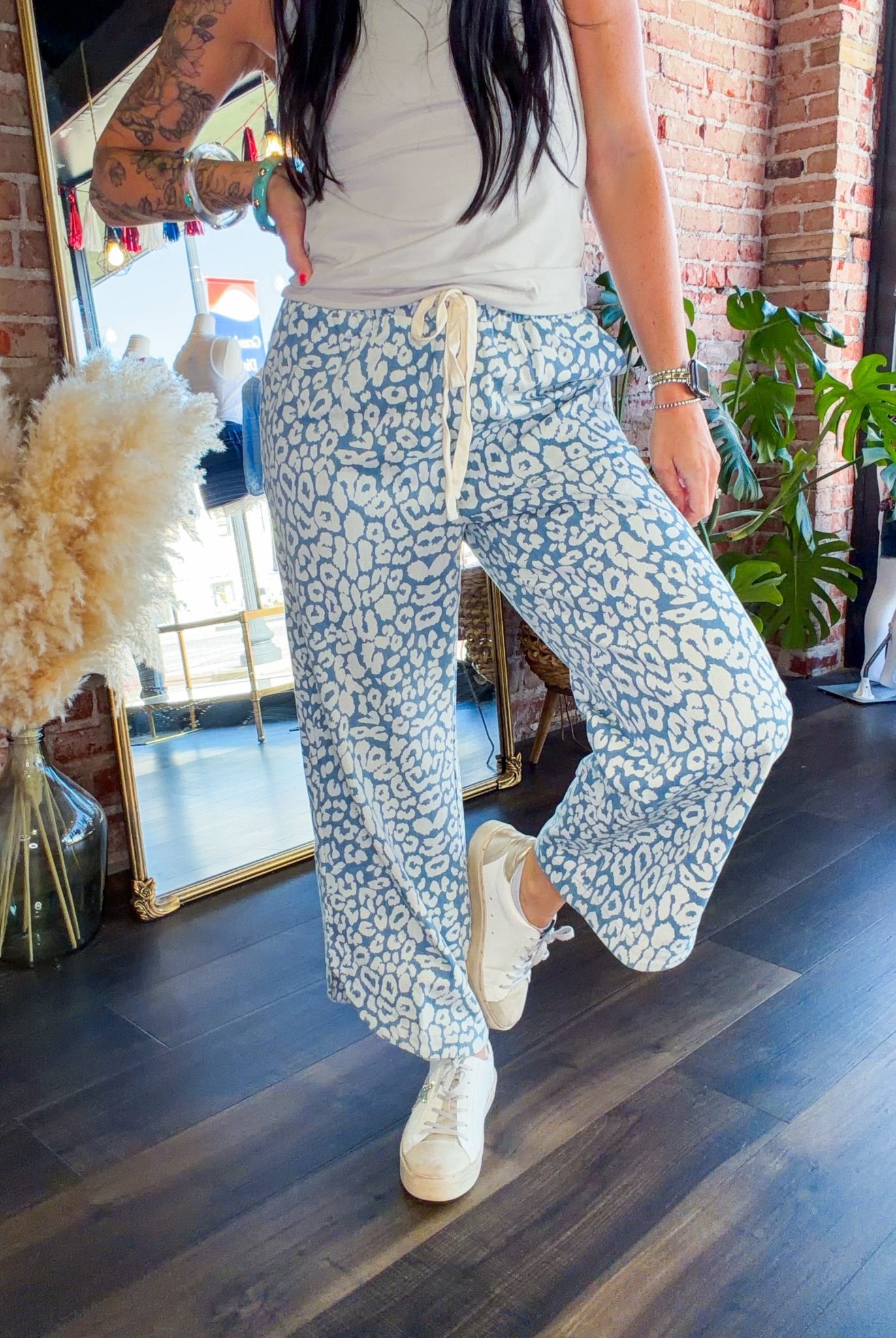 Urban Safari: Washed Leopard Stretch Pant - Southern Chic Tees & Boutique