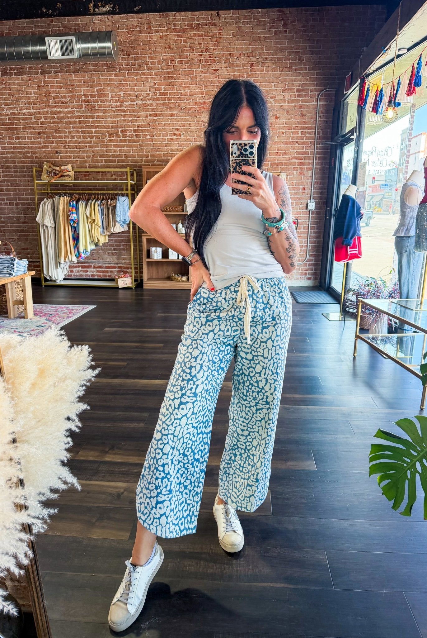 Urban Safari: Washed Leopard Stretch Pant - Southern Chic Tees & Boutique