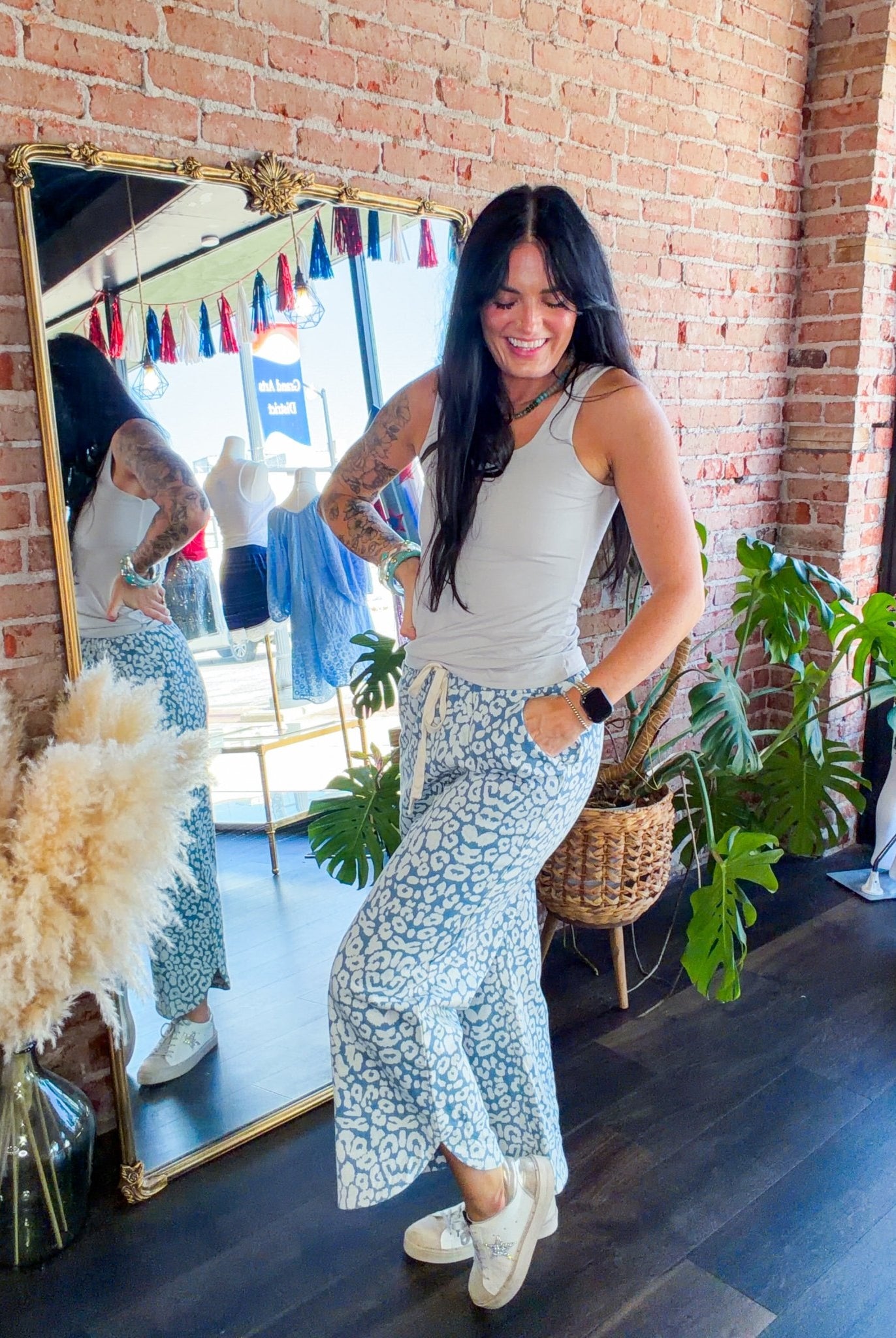 Urban Safari: Washed Leopard Stretch Pant - Southern Chic Tees & Boutique