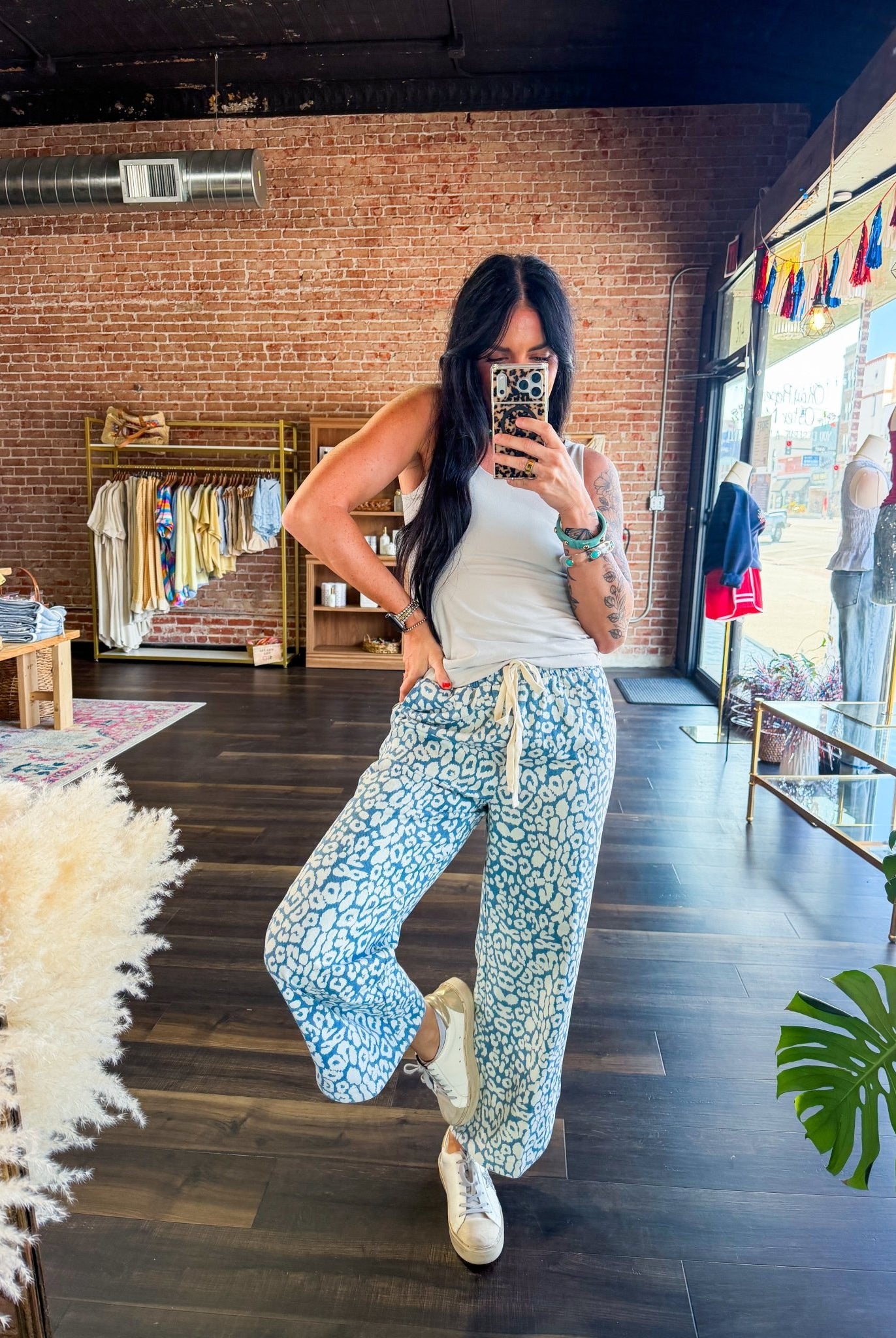 Urban Safari: Washed Leopard Stretch Pant - Southern Chic Tees & Boutique