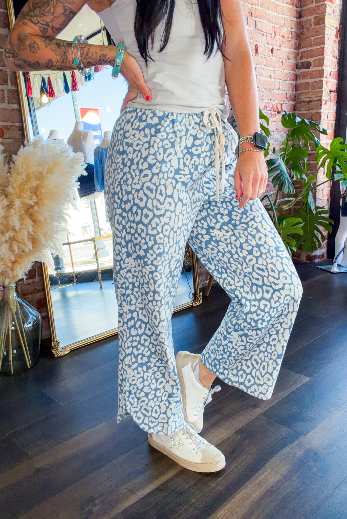 Urban Safari: Washed Leopard Stretch Pant - Southern Chic Tees & Boutique