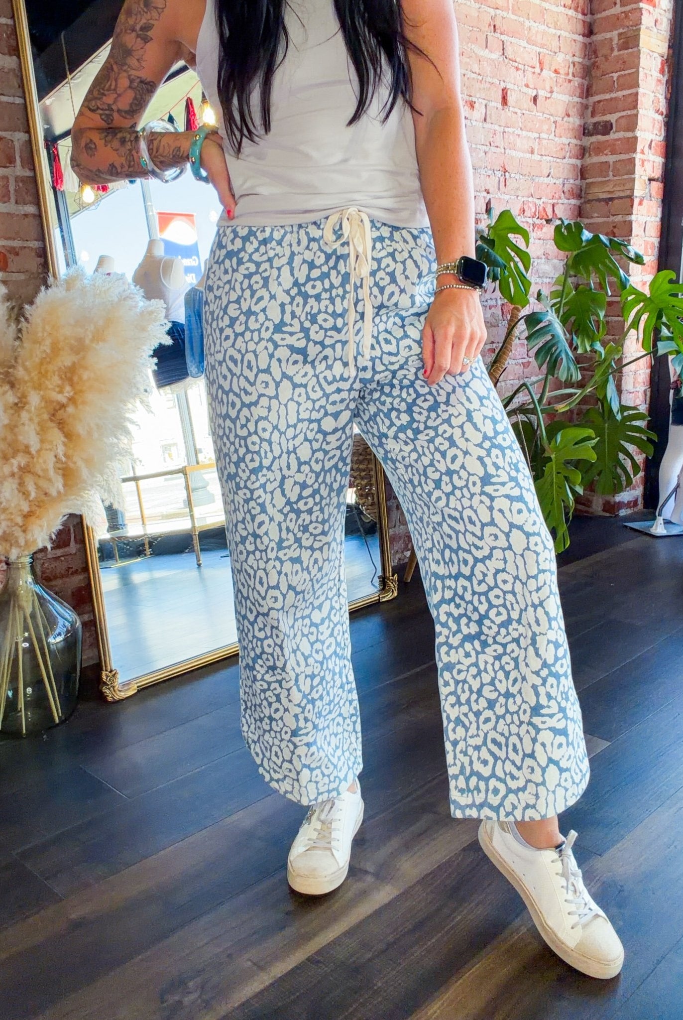 Urban Safari: Washed Leopard Stretch Pant - Southern Chic Tees & Boutique