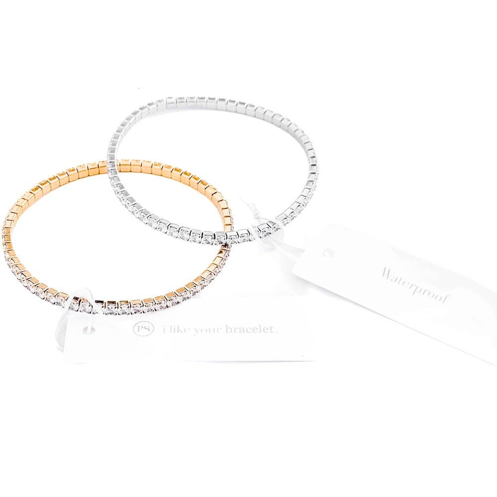 Valentina Tennis Bracelet - Silver - Southern Chic Tees & Boutique