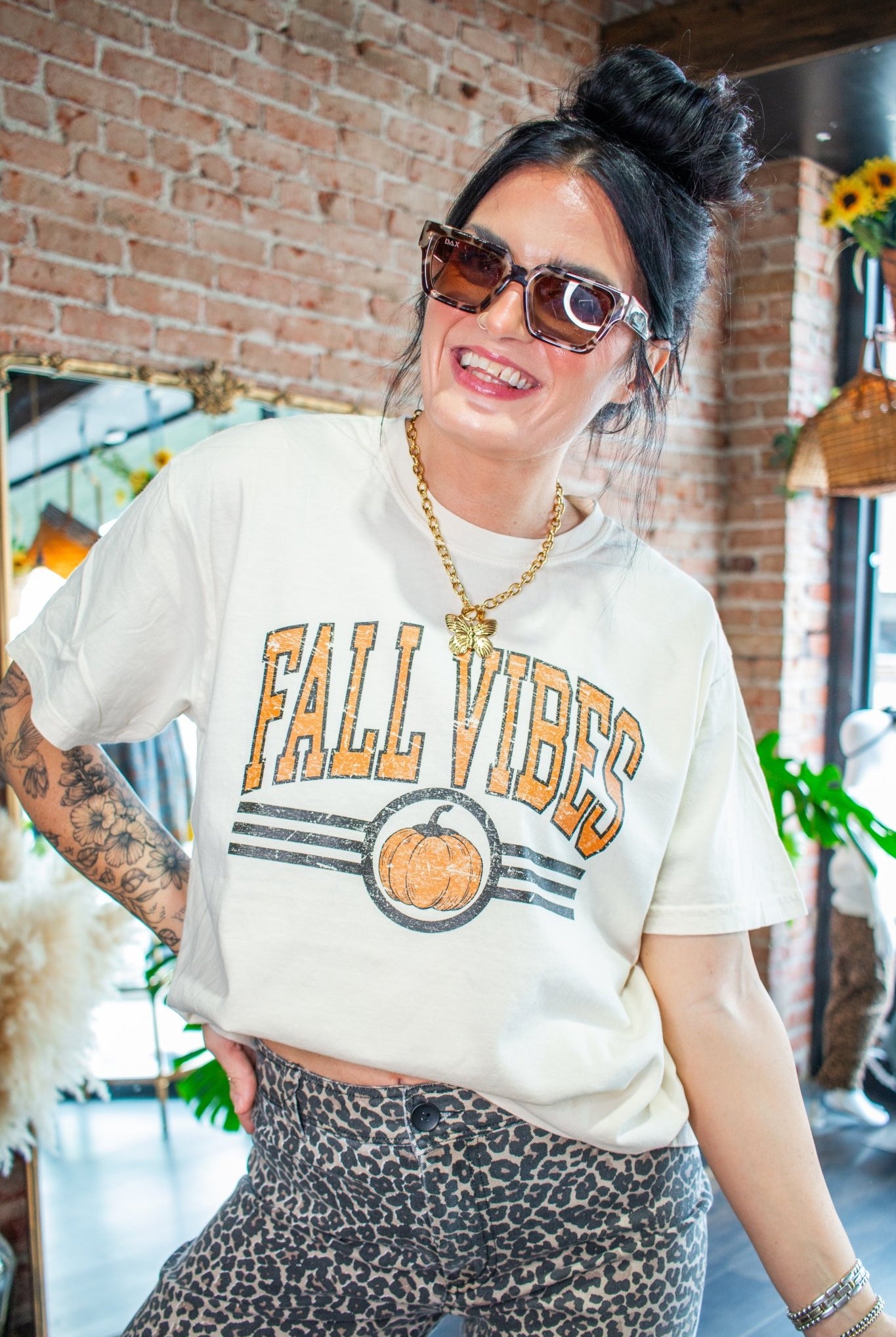 Varsity Fall Vibes Retro Graphic Tee - Southern Chic Tees & Boutique