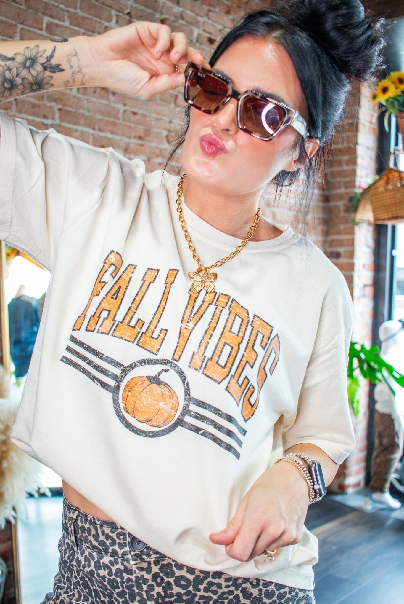 Varsity Fall Vibes Retro Graphic Tee - Southern Chic Tees & Boutique