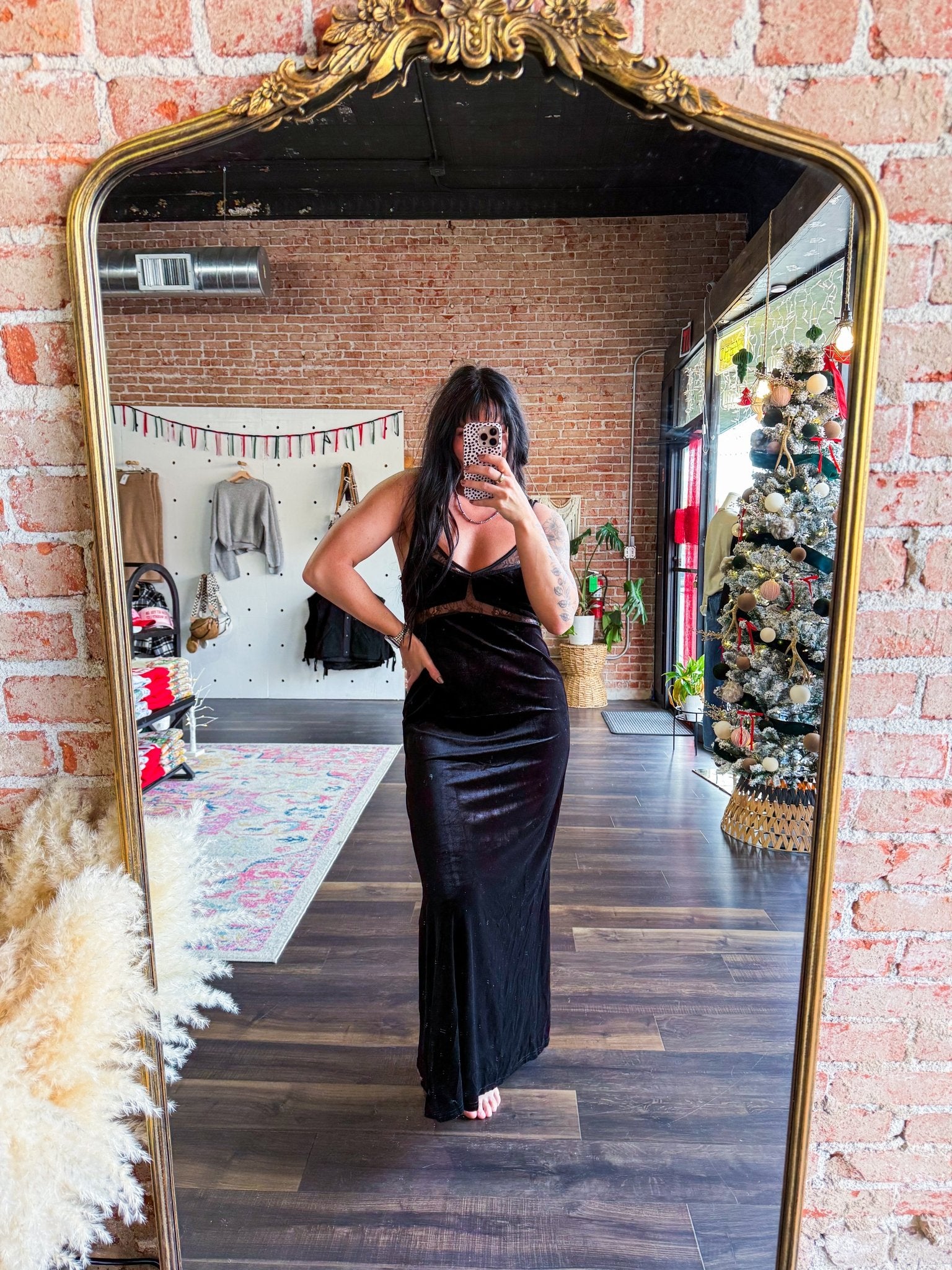 Velvet Noel Lace Dress - Southern Chic Tees & Boutique