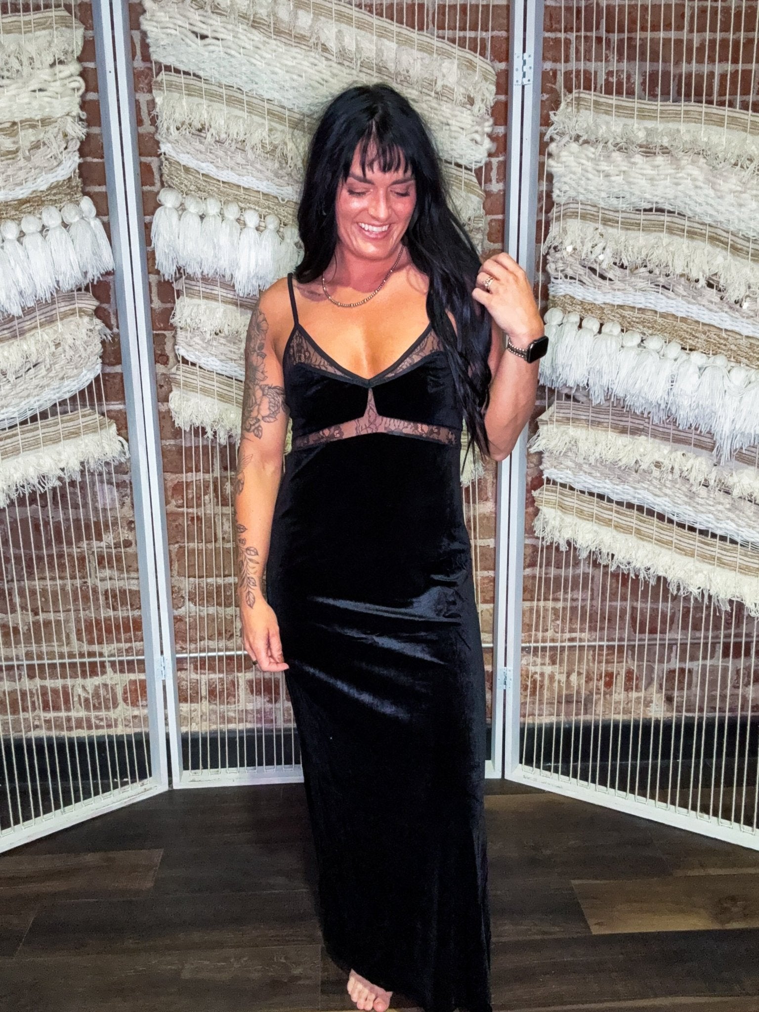 Velvet Noel Lace Dress - Southern Chic Tees & Boutique