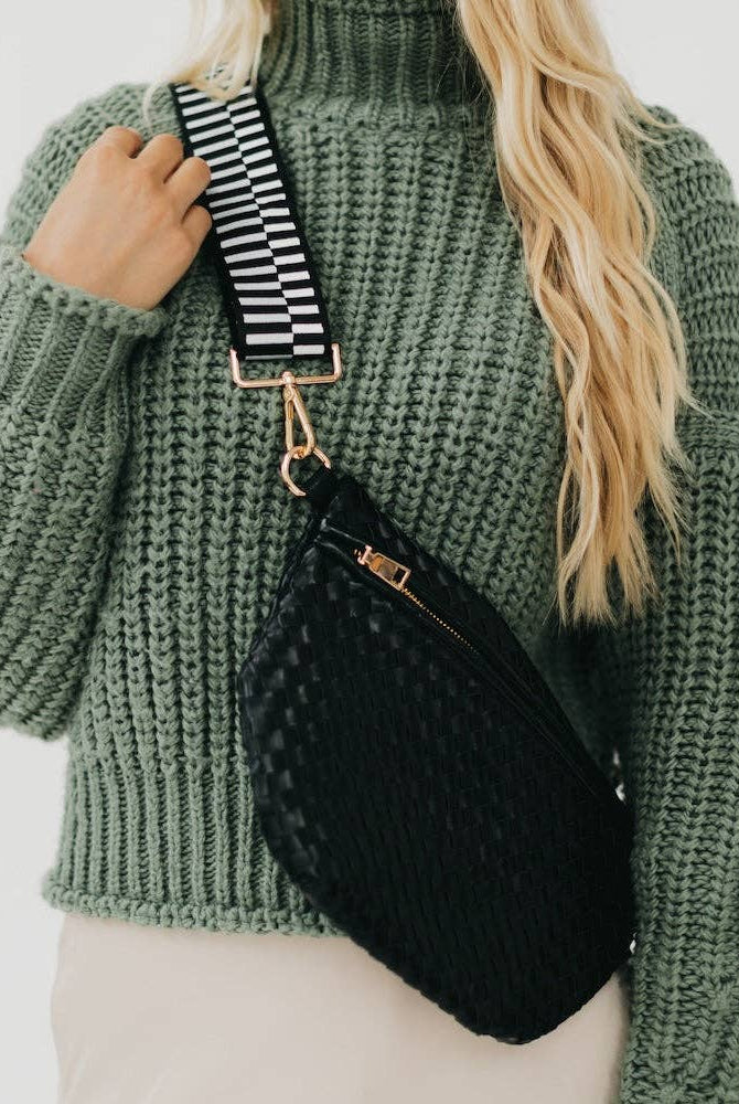 Westlyn Woven Bum Bag | Checkered Coffee - Southern Chic Tees & Boutique