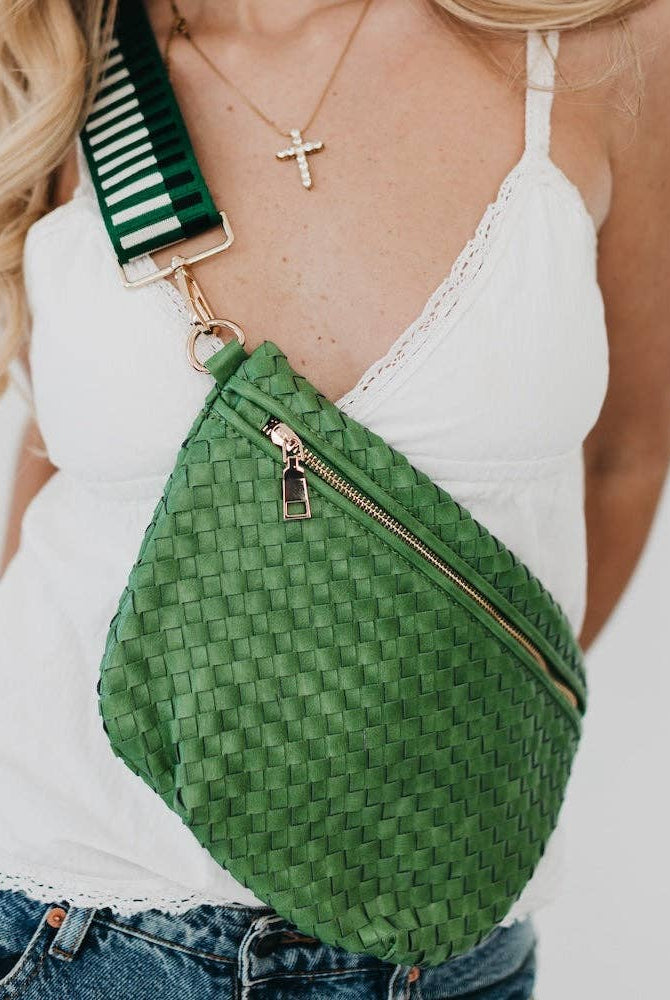 Westlyn Woven Bum Bag | Checkered Coffee - Southern Chic Tees & Boutique