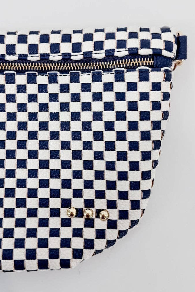 Westlyn Woven Bum Bag | Checkered Coffee - Southern Chic Tees & Boutique