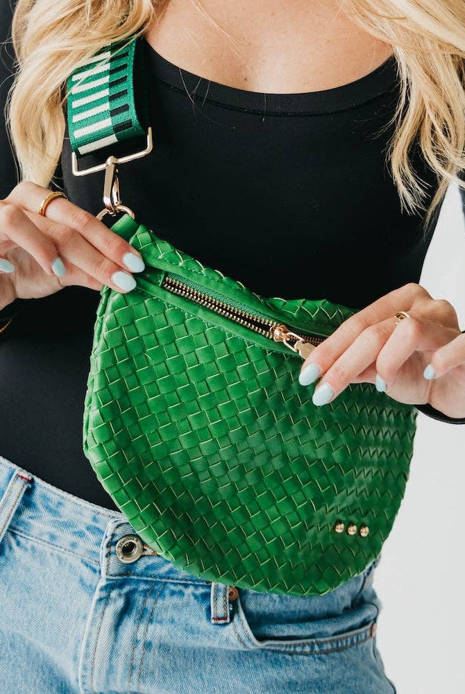 Westlyn Woven Bum Bag | Checkered Coffee - Southern Chic Tees & Boutique