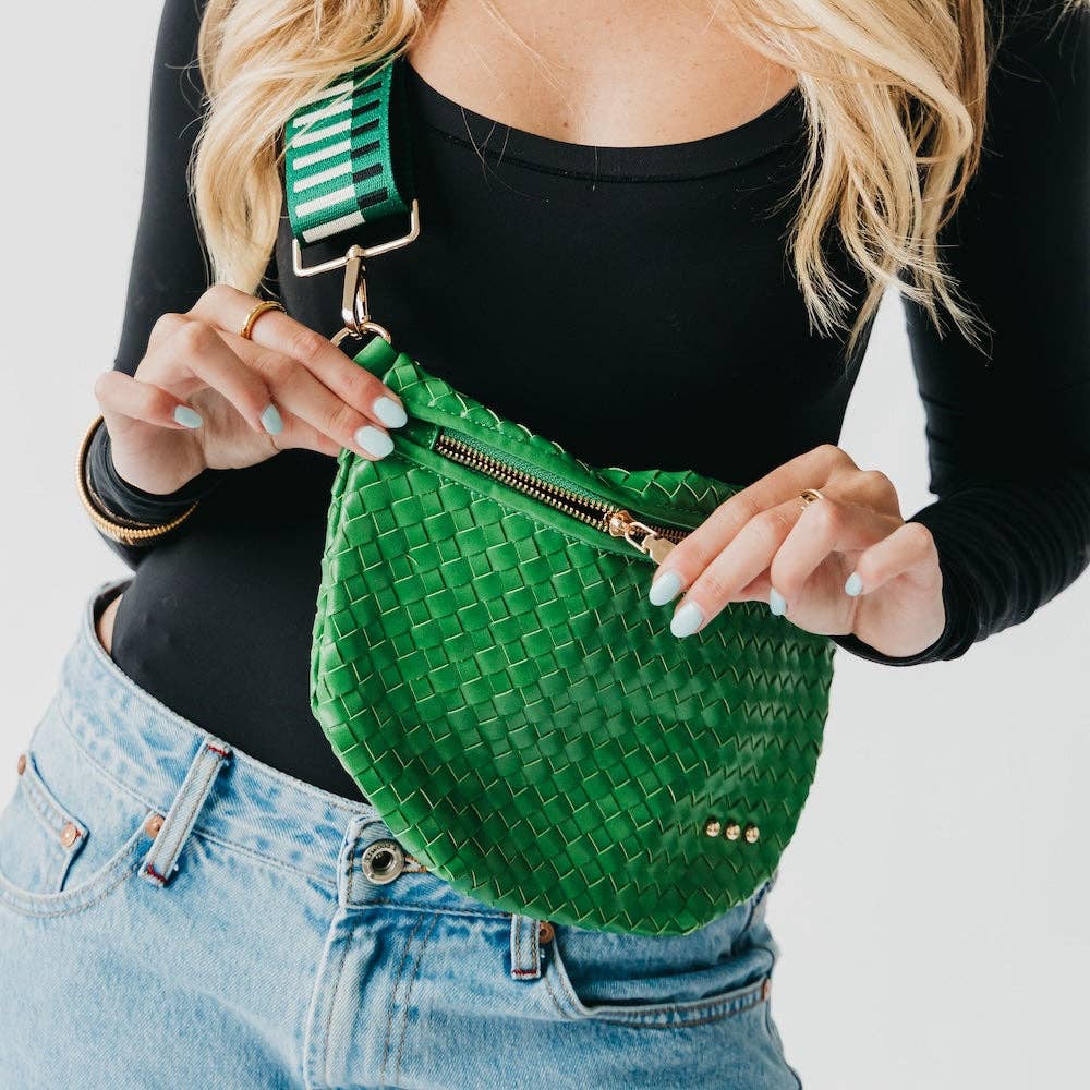 Westlyn Woven Bum Bag | Checkered Coffee - Southern Chic Tees & Boutique