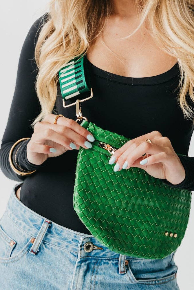 Westlyn Woven Bum Bag | Checkered Coffee - Southern Chic Tees & Boutique