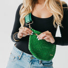 Westlyn Woven Bum Bag | Checkered Coffee - Southern Chic Tees & Boutique
