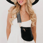 Westlyn Woven Bum Bag | Checkered Coffee - Southern Chic Tees & Boutique