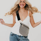 Westlyn Woven Bum Bag | Checkered Coffee - Southern Chic Tees & Boutique