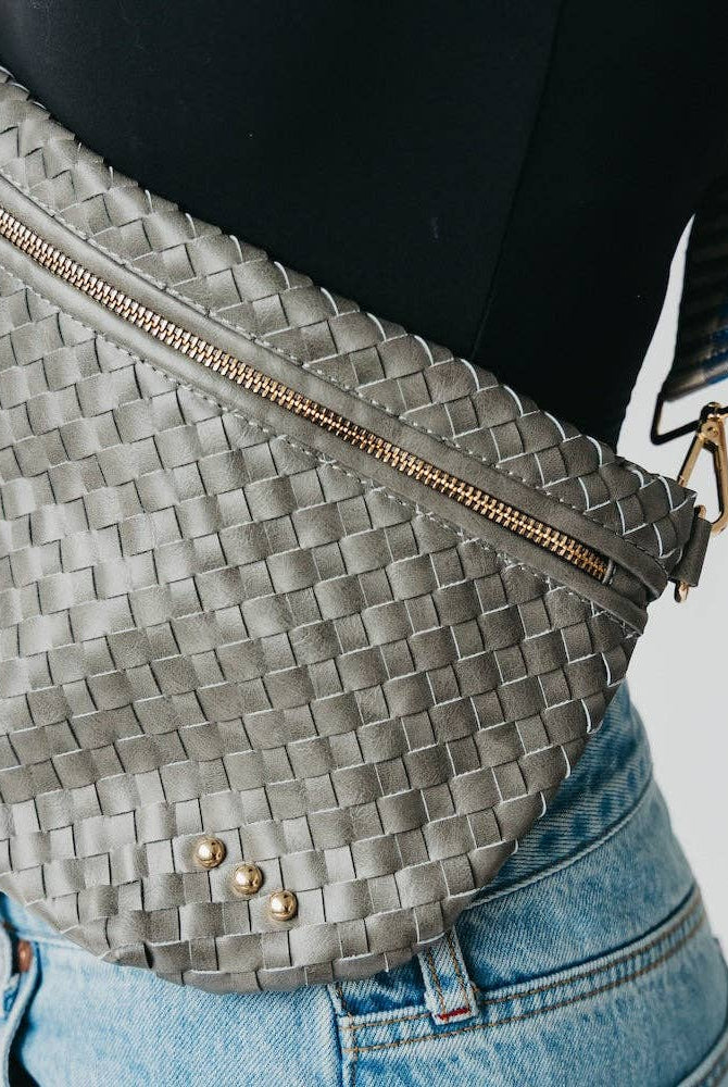 Westlyn Woven Bum Bag | Checkered Coffee - Southern Chic Tees & Boutique