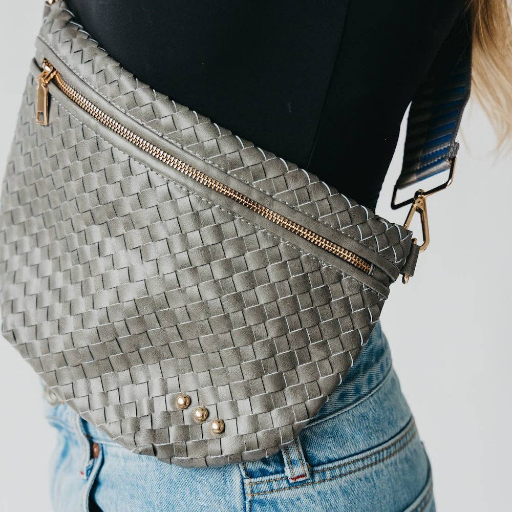 Westlyn Woven Bum Bag | Checkered Coffee - Southern Chic Tees & Boutique