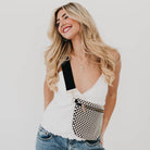 Westlyn Woven Bum Bag | Checkered Coffee - Southern Chic Tees & Boutique