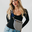 Westlyn Woven Bum Bag | Checkered Coffee - Southern Chic Tees & Boutique