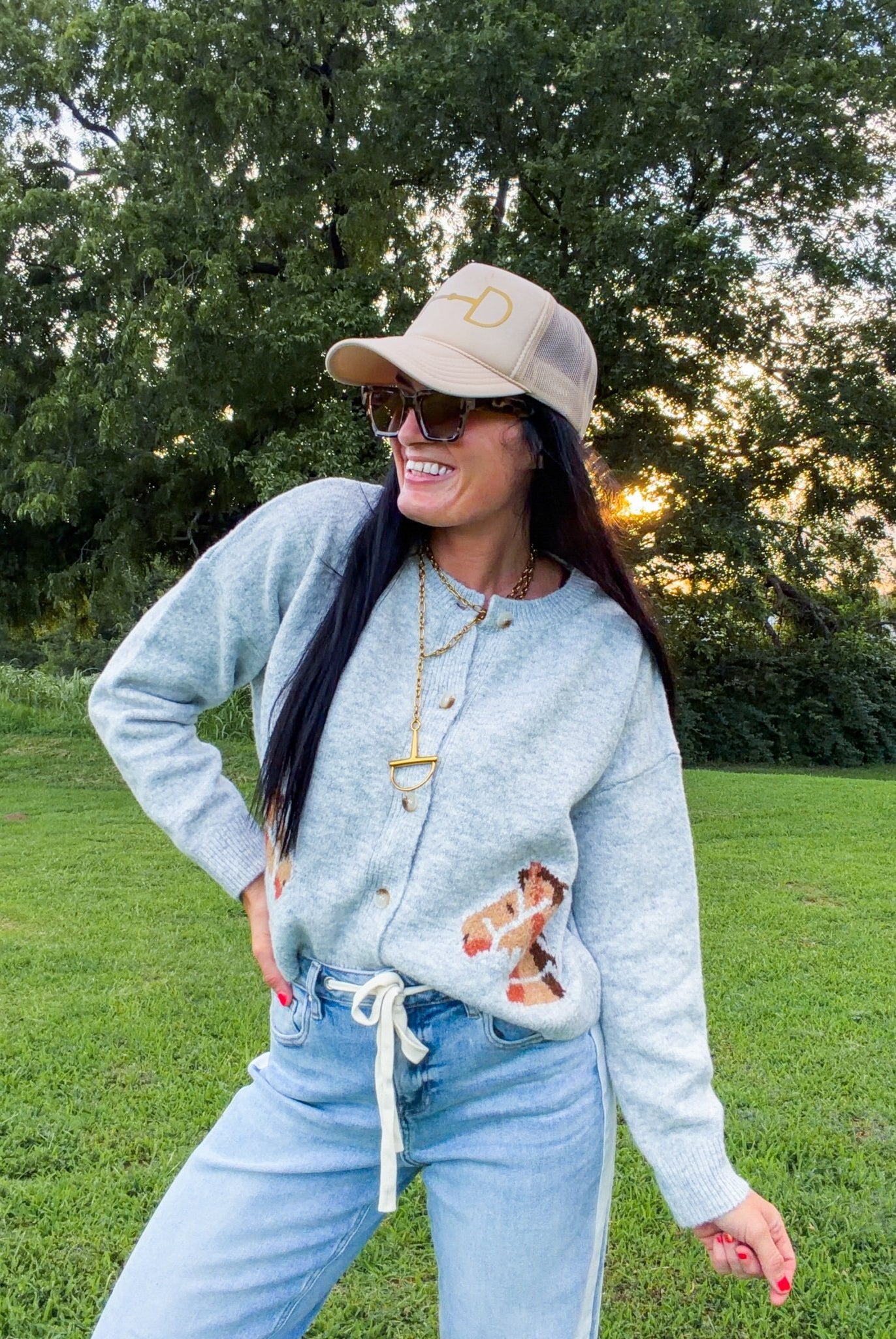 Wild Spirit Horse Graphic Cropped Cardigan - Southern Chic Tees & Boutique