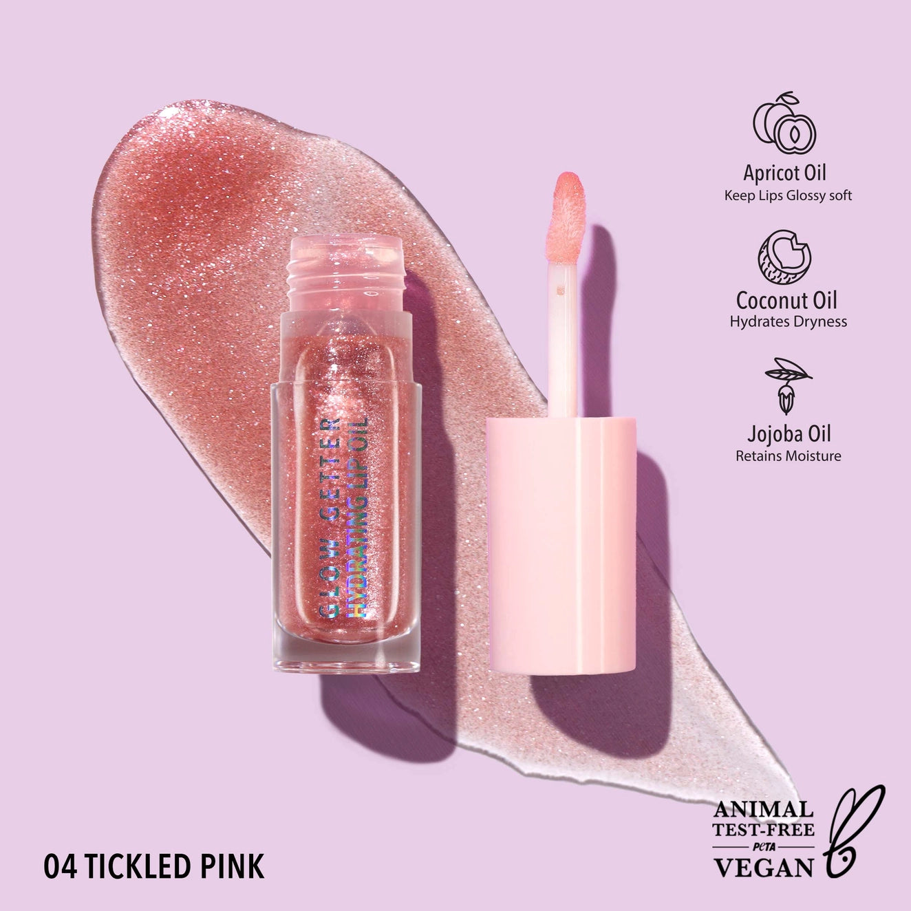 Glow Getter Hydrating Lip Oil-Tickled Pink