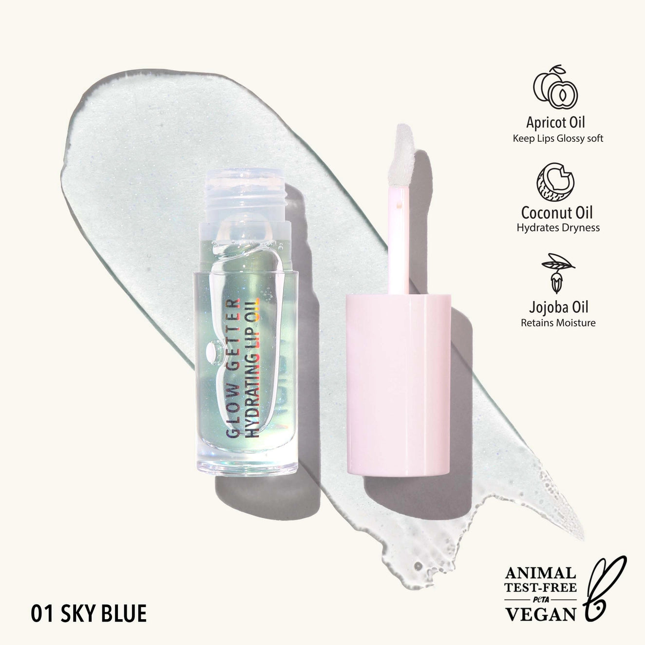 Glow Getter Hydrating Lip Oil-Sky Blue