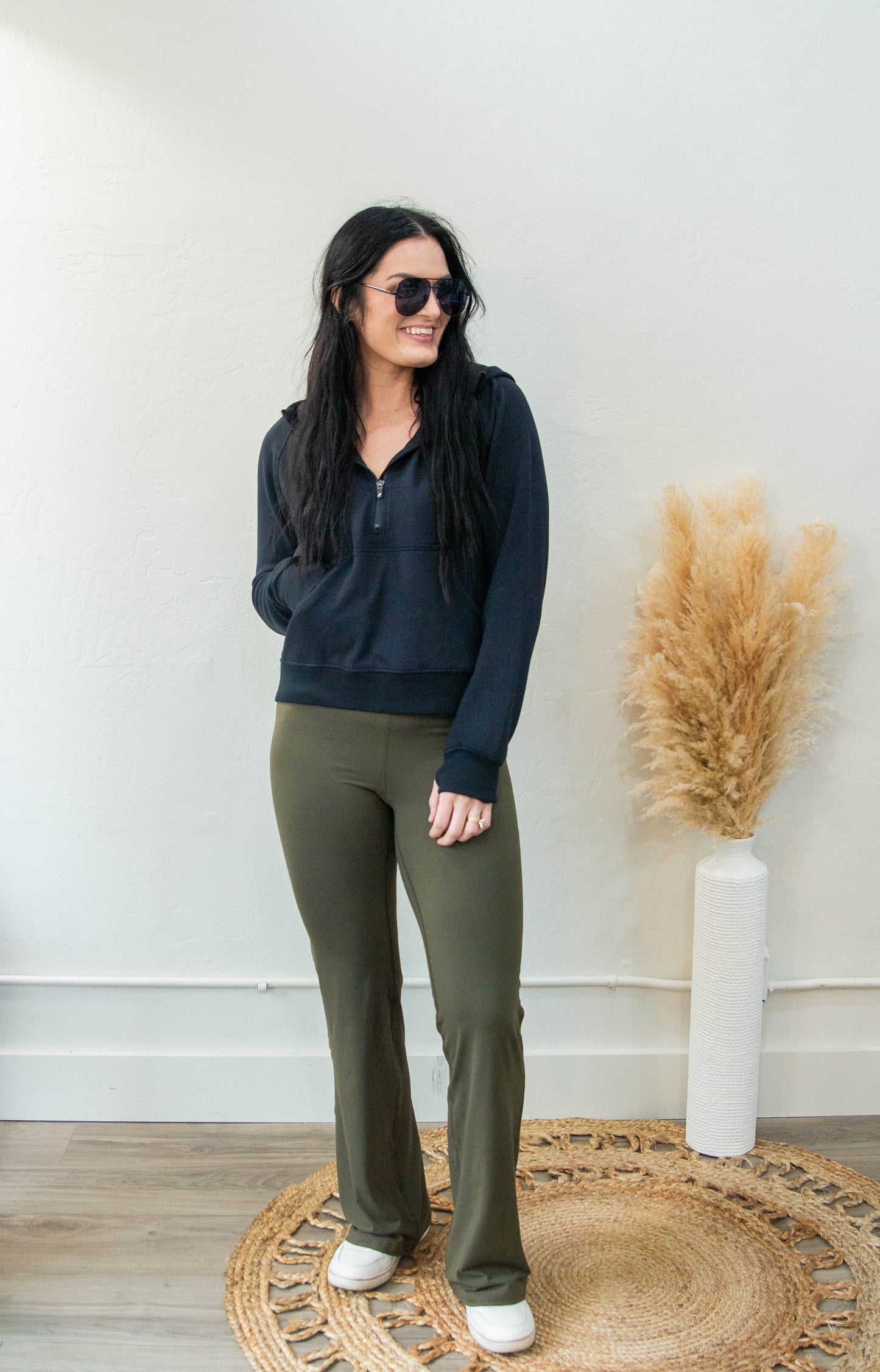 Flared Butter Soft Leggings Olive