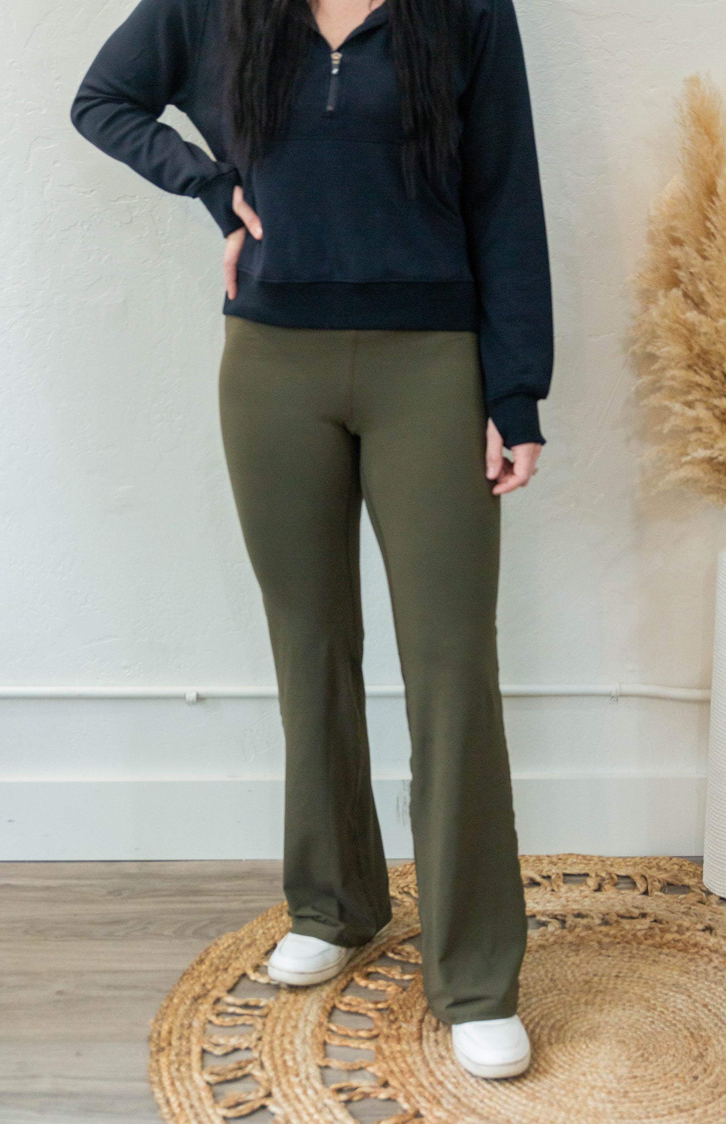 Flared Butter Soft Leggings Olive