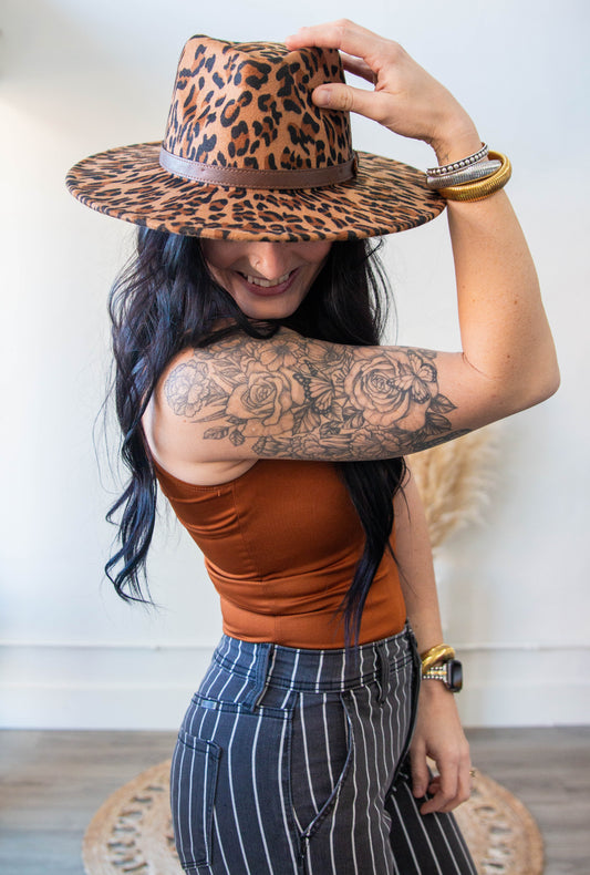 Leopard CC Panama Hat