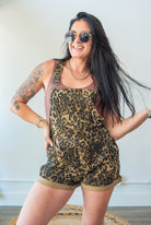 Leopard Denim Overalls