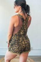 Leopard Denim Overalls