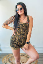 Leopard Denim Overalls