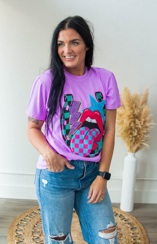 Neon Western Collage Tee