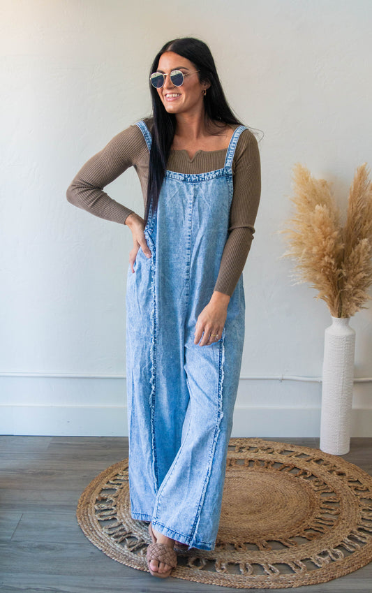 The Savannah Denim Overalls