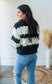 Scalloped Stripe Knit Cardigan