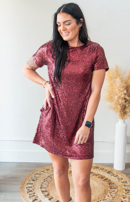 Stella Merlot Mini Dress